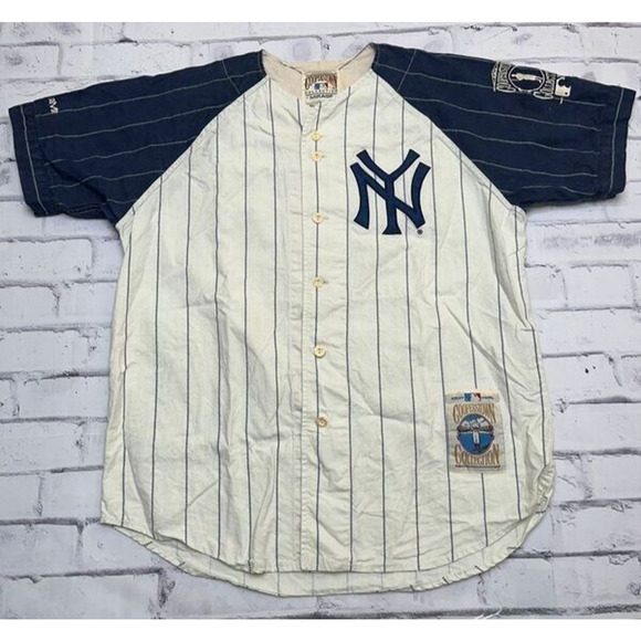 Joe Dimaggio Jersey Mens Large Vintage New York Yankees MLB Baseball Mirage - Picture 1 of 16